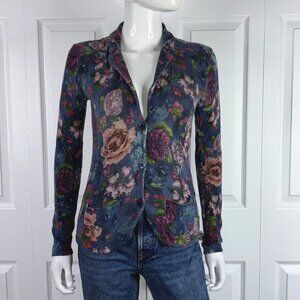 PRINCESS GOES TO HOLLYWOOD women's small wool and cashmere floral cardigan